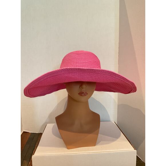Ole	 America - All Fiber Woven Wide Brim Sun Hat - Pink - One Size main image 4